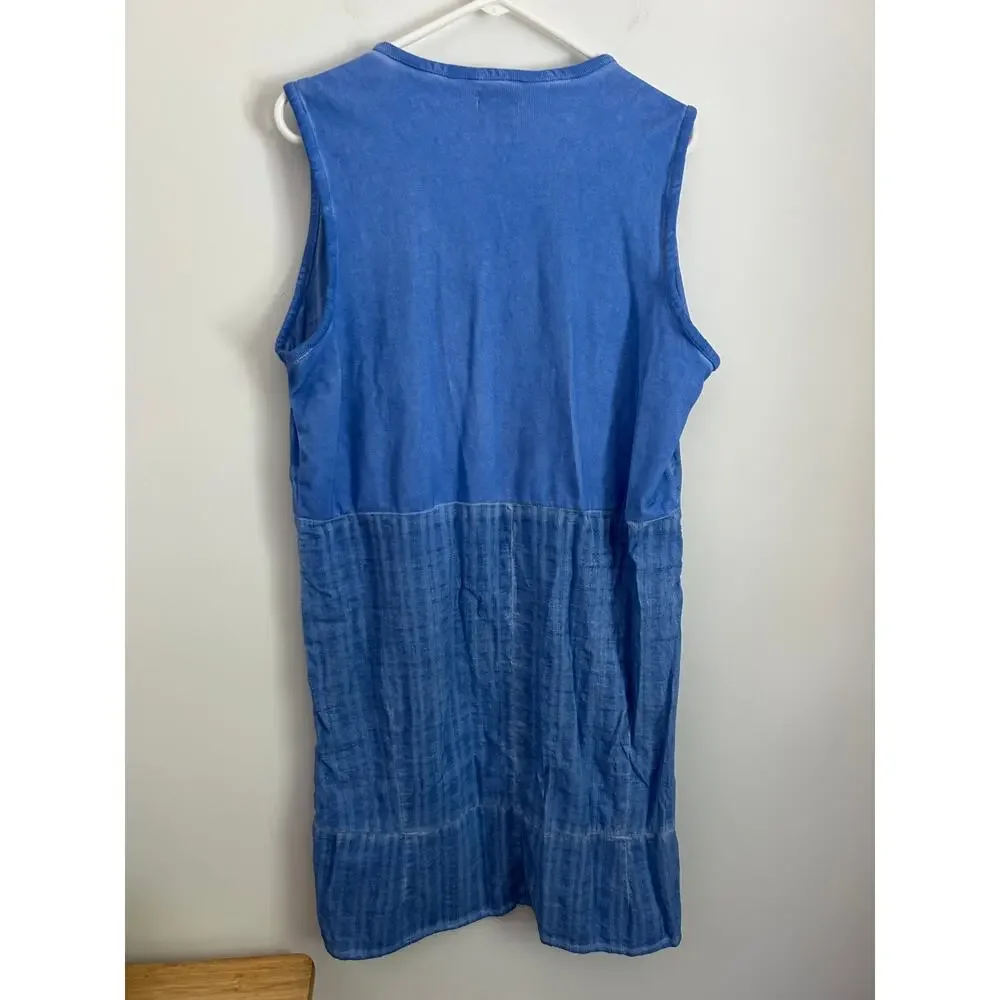 Dash Studio Blue Sleeveless V‑Neck Dress Women’s Large – Casual Summer Style - Picture 6 of 8